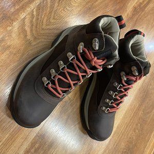 TIMBERLAND WOMEN'S WHITE LEDGE WATERPROOF MID HIKER DK BROWN FULL GRAIN A2M2R